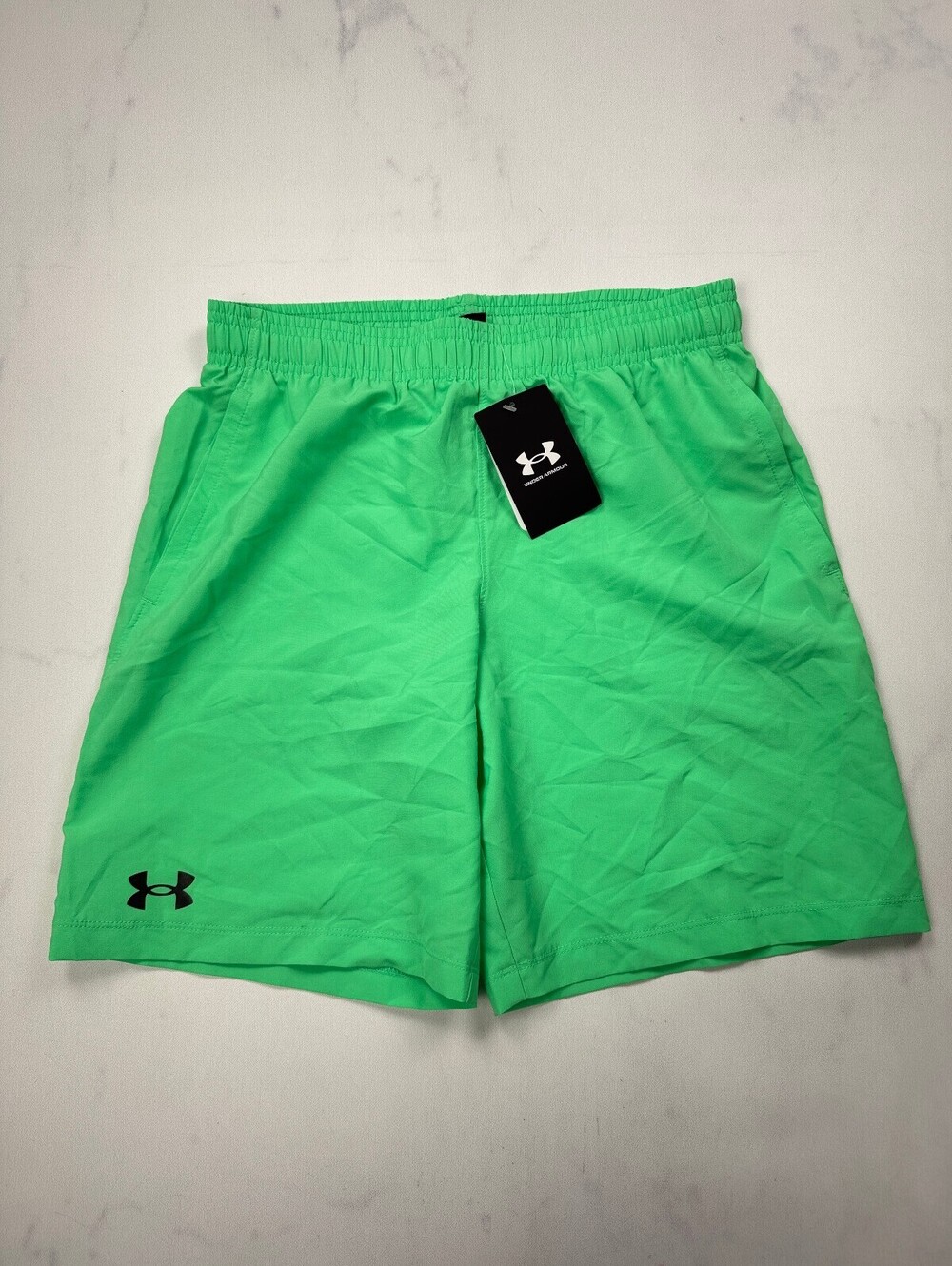 Under Armour Athletic Shorts Green Modern Sporty - Boys Large